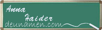 Anna Haider Visitenkarte